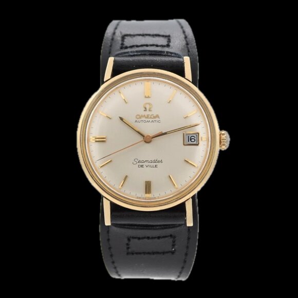 Vintage 34mm Omega Seamaster De Ville Men's Automatic Wristwatch Gold Capped - Picture 1 of 5